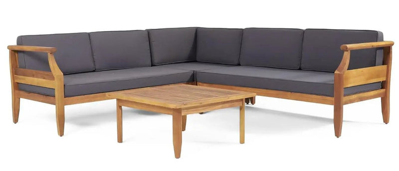 Aston 4 Piece Sofa Set - Dark Gray by HouseOfZazla