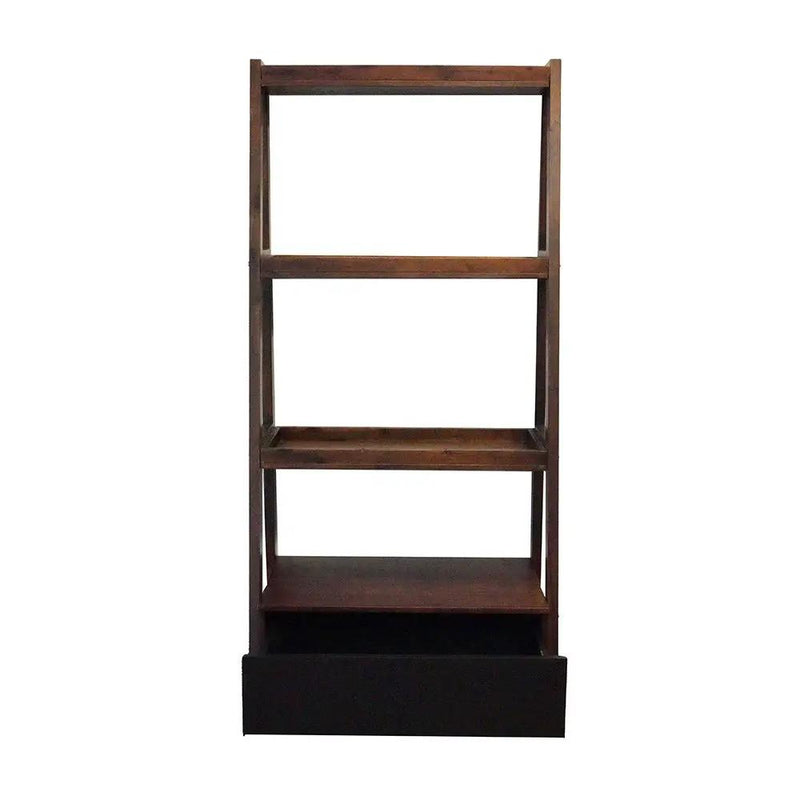 Ladder Shelf, Ladder Style Display Shelf - Natural Wood / Brown by HouseOfZazla