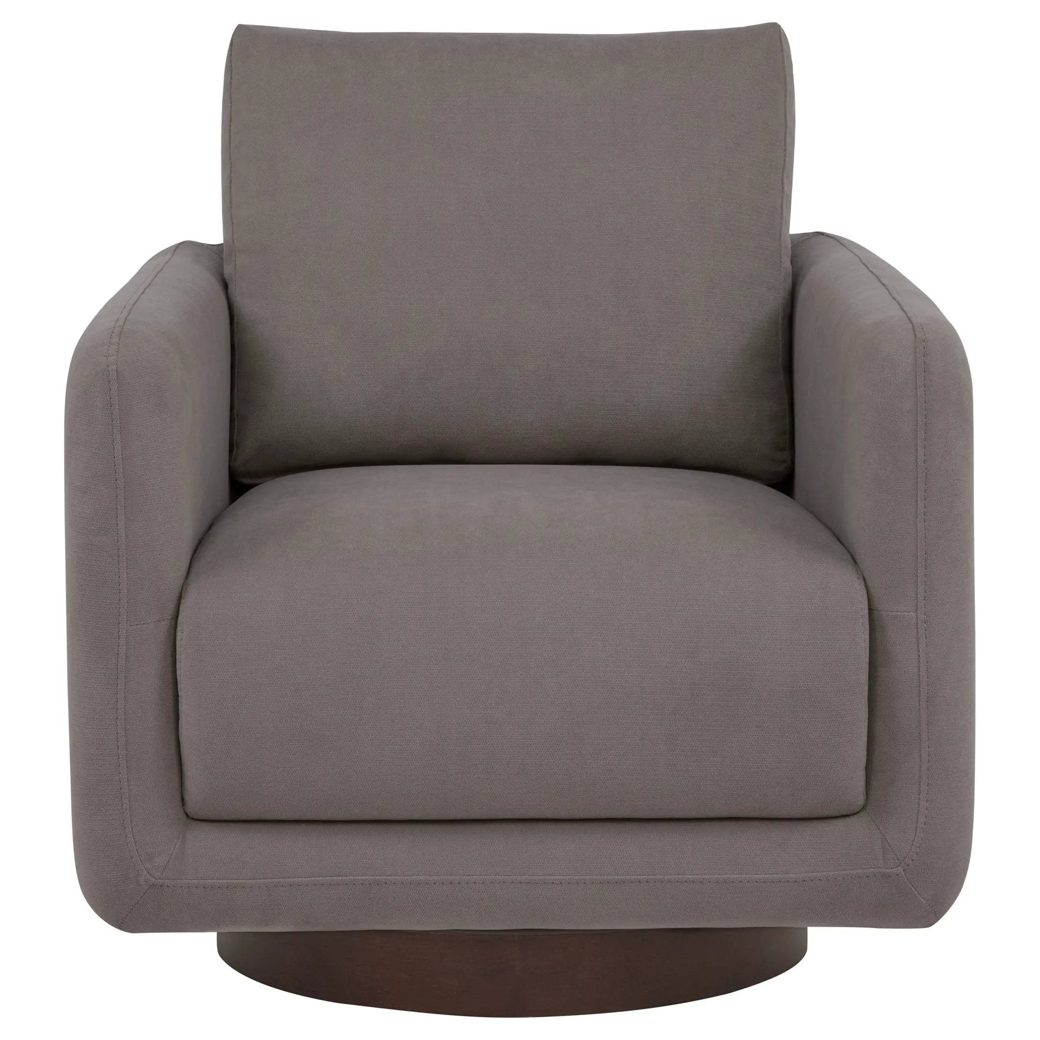 Iris Fabric Upholstered Swivel Accent Chair Stone by Unique Piece Furniture