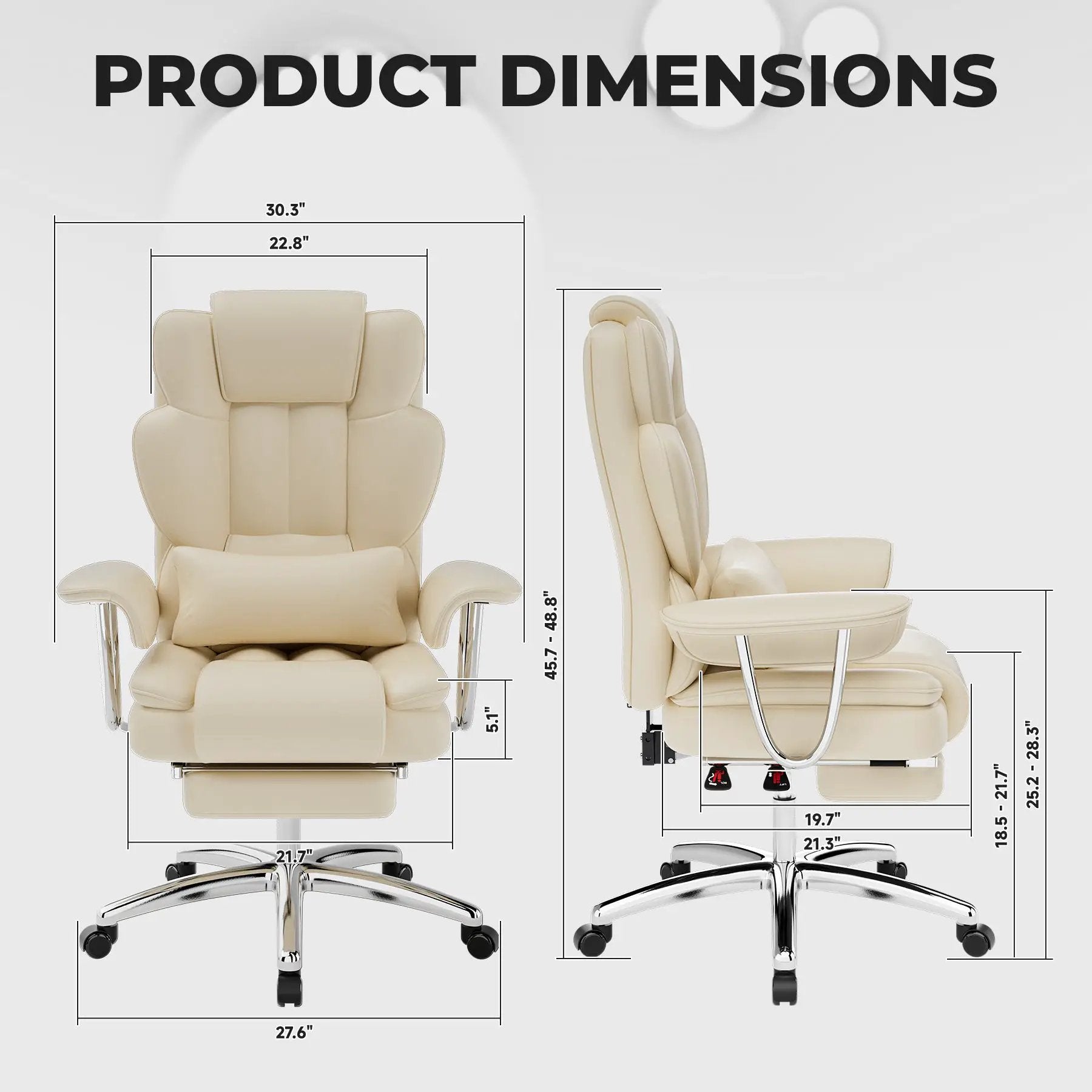 Big and Tall Executive Office Chair with Footrest by HouseOfZazla