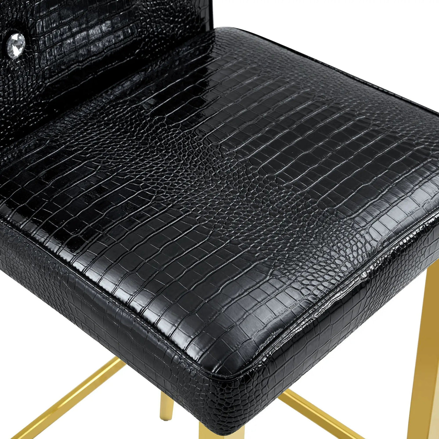 Bar Chairs With Crystal Clasp Design (Set of 2) by HouseOfZazla