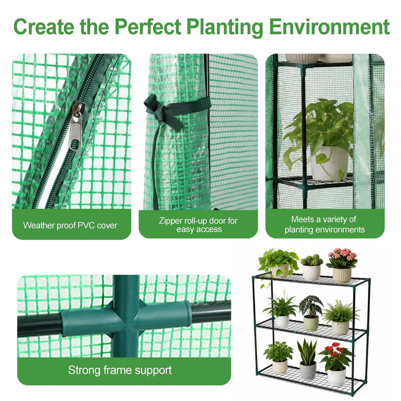 3 Tier Lean-To Portable Greenhouse by HouseOfZazla