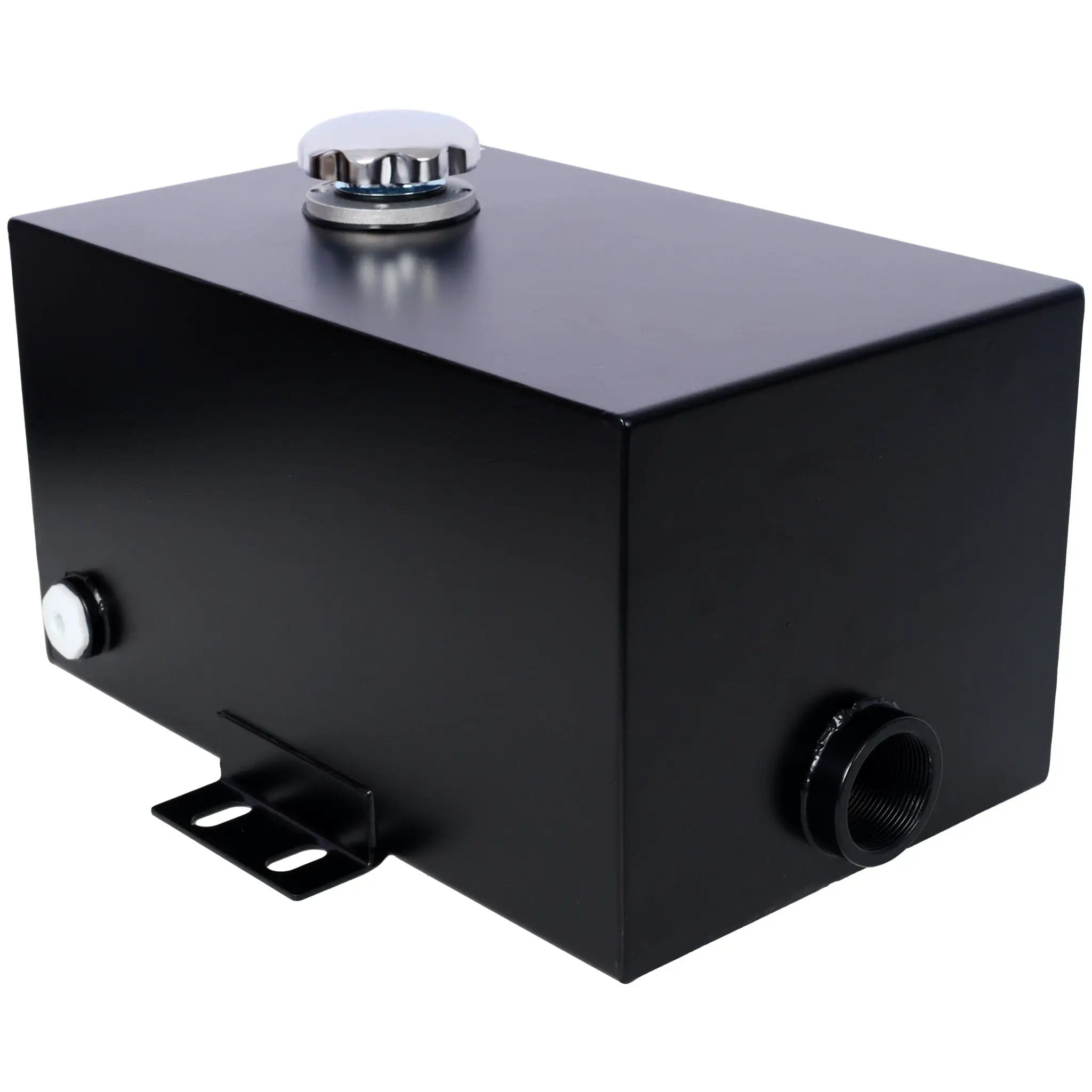 Heavy Duty 5 Gallon Steel Hydraulic Fluid Reservoir Tank With Mounting Foot, 14 Gauge - Black by HouseOfZazla
