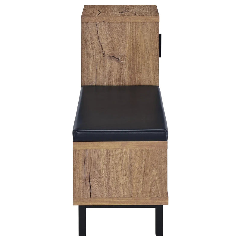 Teller 1-door Entryway Shoe Storage Bench Natural Oak by Unique Piece Furniture