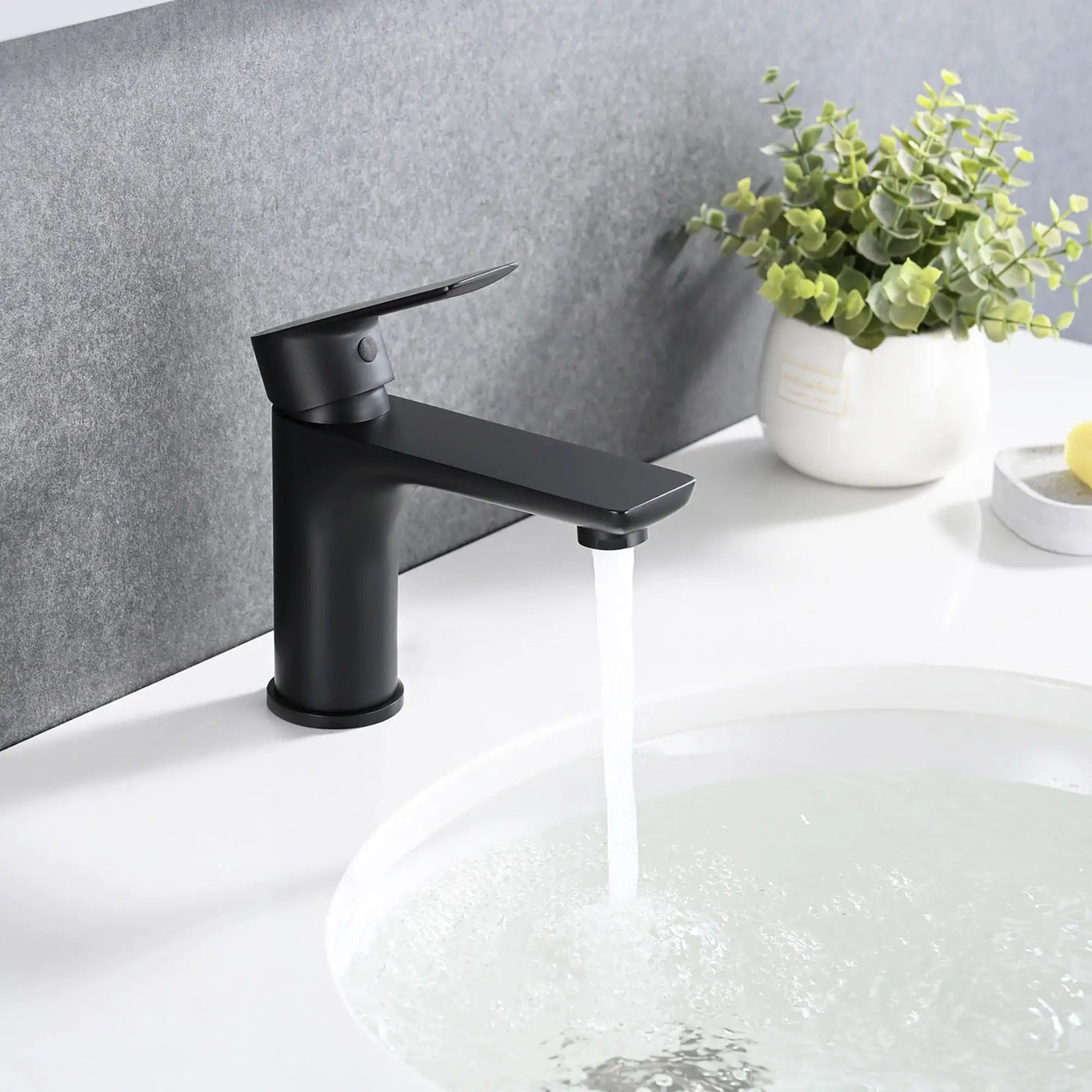 Modern Bathroom Sink Faucet Single Handle Brass Countertop Mount by HouseOfZazla