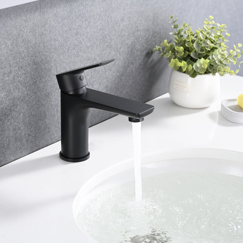 Modern Bathroom Sink Faucet Single Handle Brass Countertop Mount by HouseOfZazla