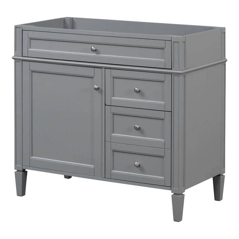 Bathroom Vanity With 2 Drawers And Tip-Out Drawer, Storage Cabinet by Unique Piece Furniture
