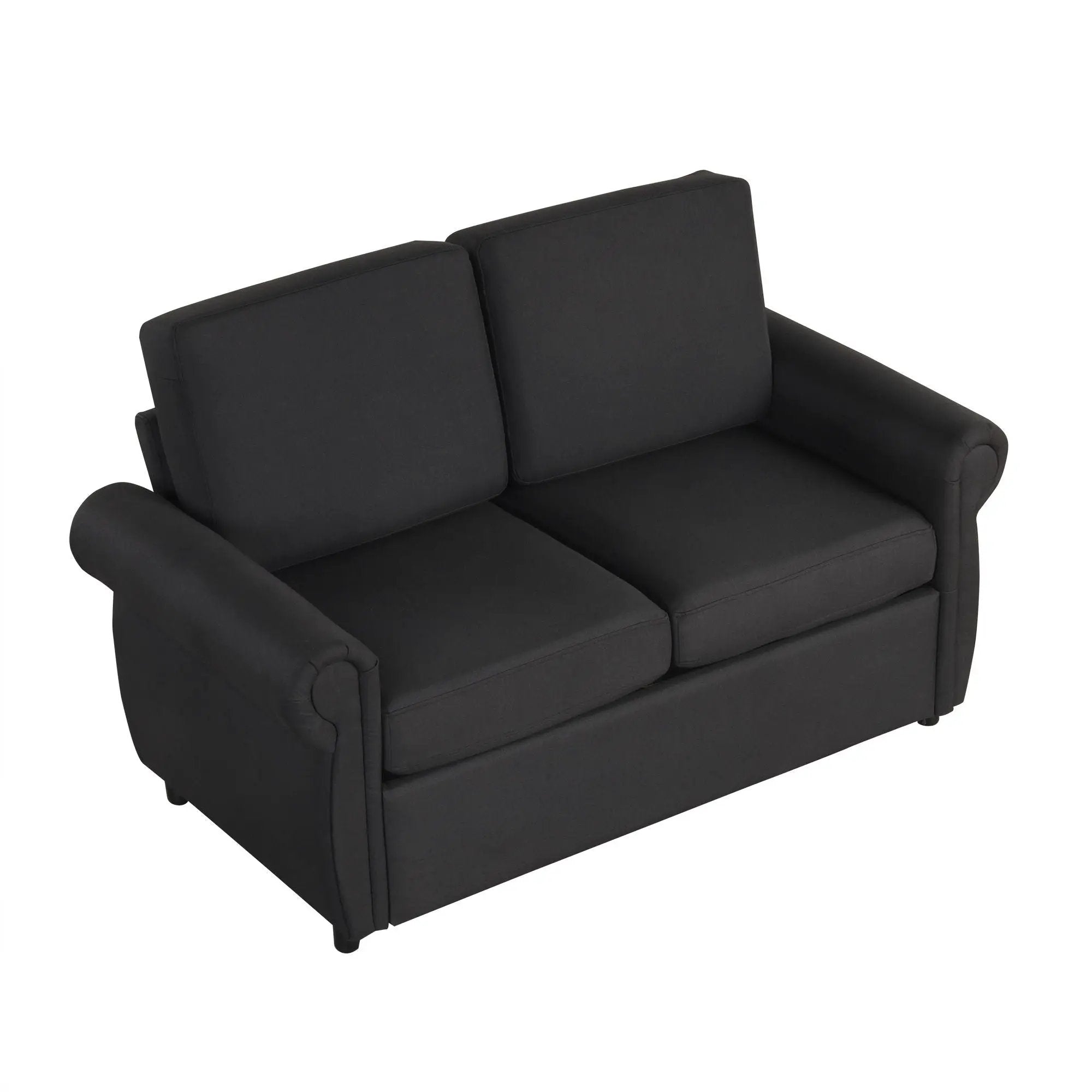 Pull Out Sofa Bed Loveseat Sleeper With Twin Size Memory Mattress With Two USB Ports For Living Room Spaces by HouseOfZazla