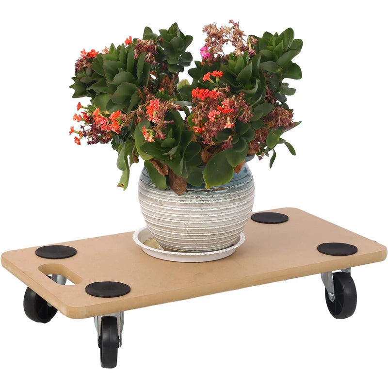 Furniture Moving Dolly, Heavy Duty Wood Rolling Mover With Wheels For Piano Couch Fridge Heavy Items, Securely Holds 500 Lbs (Set of 4) - Natural by Unique Piece Furniture