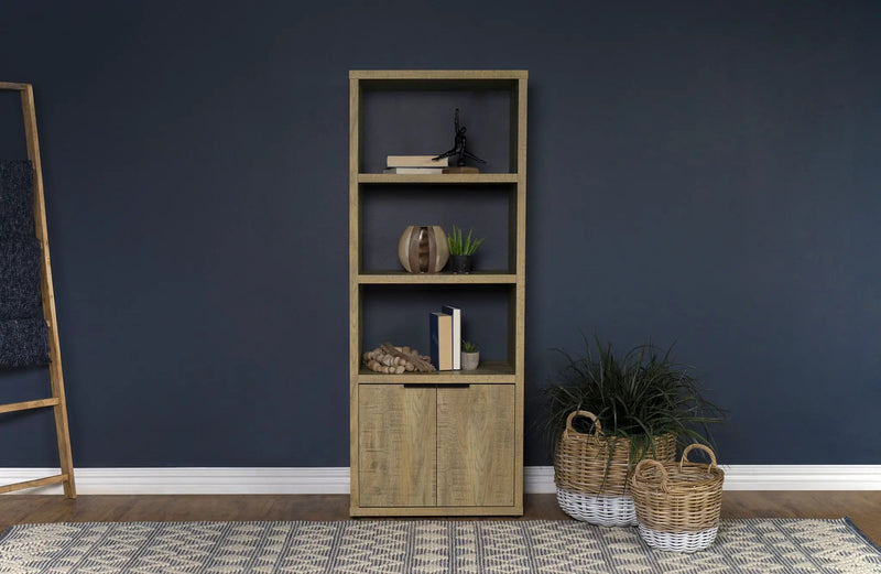 Tabby 3-shelf Engineered Wood Media Tower Mango by Unique Piece Furniture