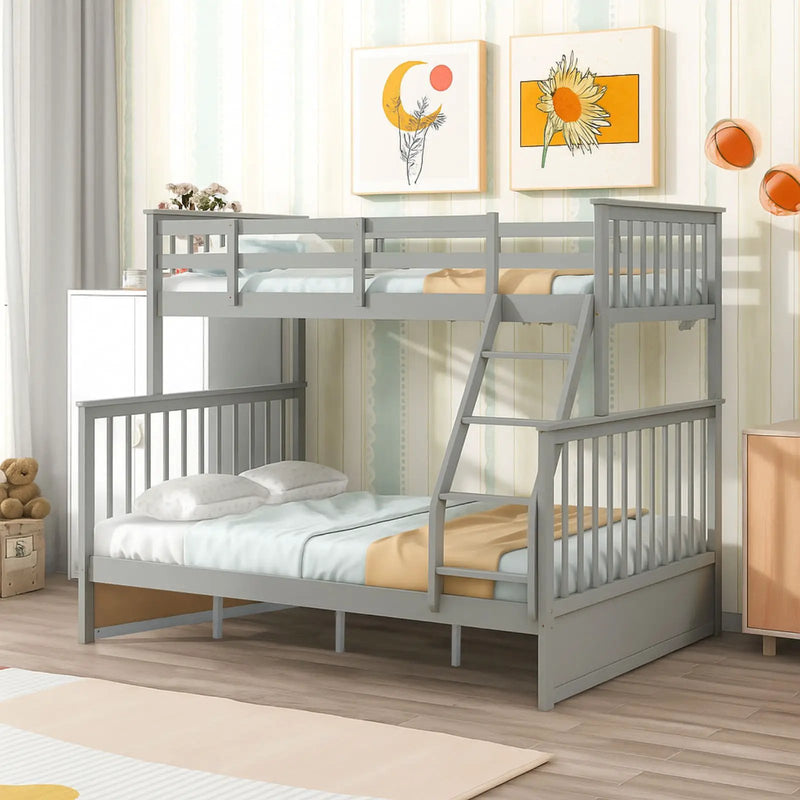 Bunk Bed With Ladder, And Safety Guard Rails by Unique Piece Furniture