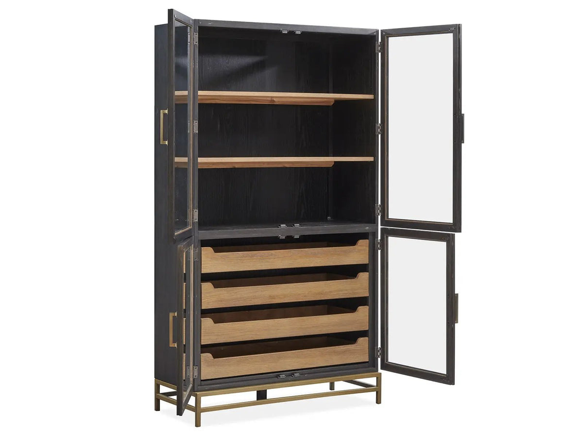 Lindon - Two Tone Dining Cabinet - Dark Brown, photo 5 of 7