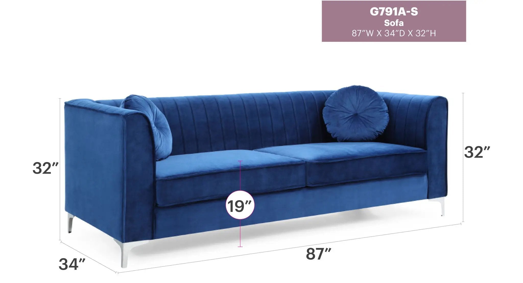 Delray - Micro Suede Sofa by HouseOfZazla