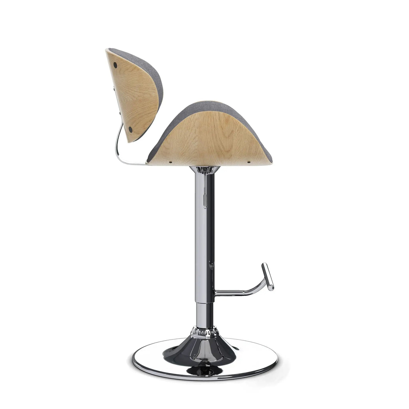 Marana - Handcrafted Bentwood Adjustable Swivel Bar Stool by HouseOfZazla