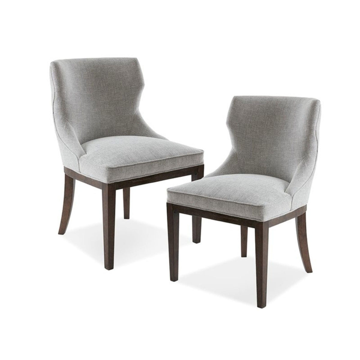 Gray Dining Side Chair Set with Solid Wood Legs - Mist Gray, photo 8 of 8