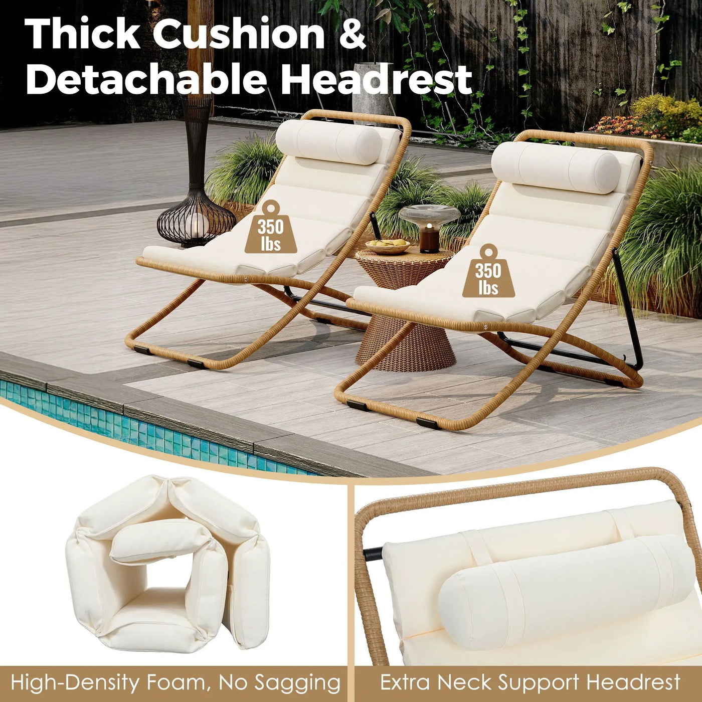 Outdoor Folding Chair With Adjustable Backrest (Set of 2) by HouseOfZazla