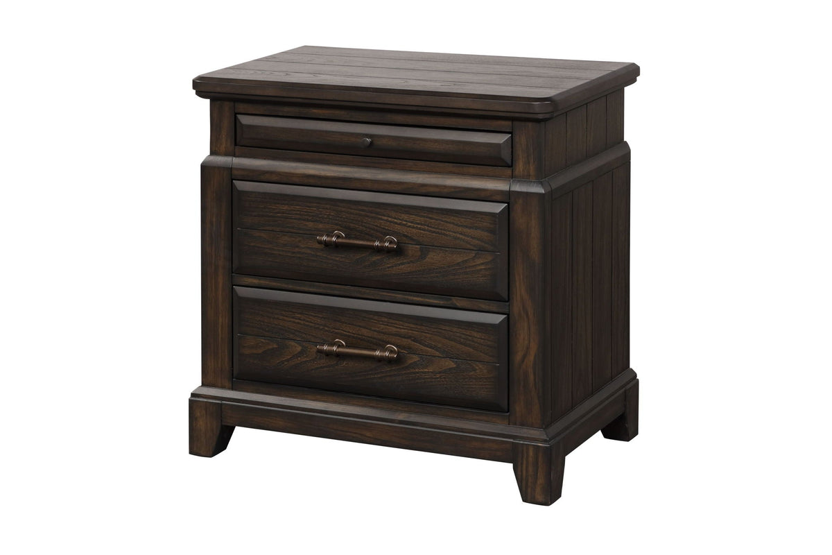 2 Drawer Nightstand with Pull-Out Tray - Mahogany, photo 5 of 7