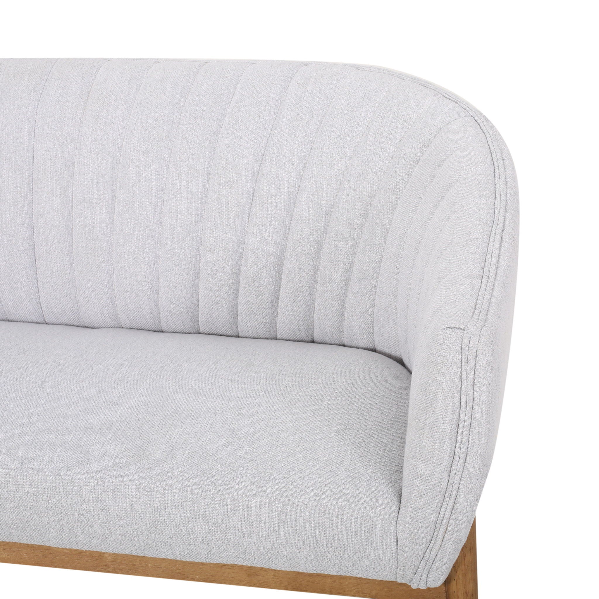 Mid Century Modern Loveseat With Channel Stitched Backrest by HouseOfZazla