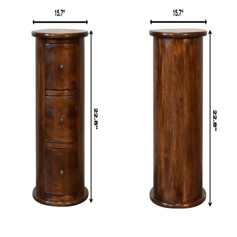 3 Drawer Drum - Chestnut by HouseOfZazla
