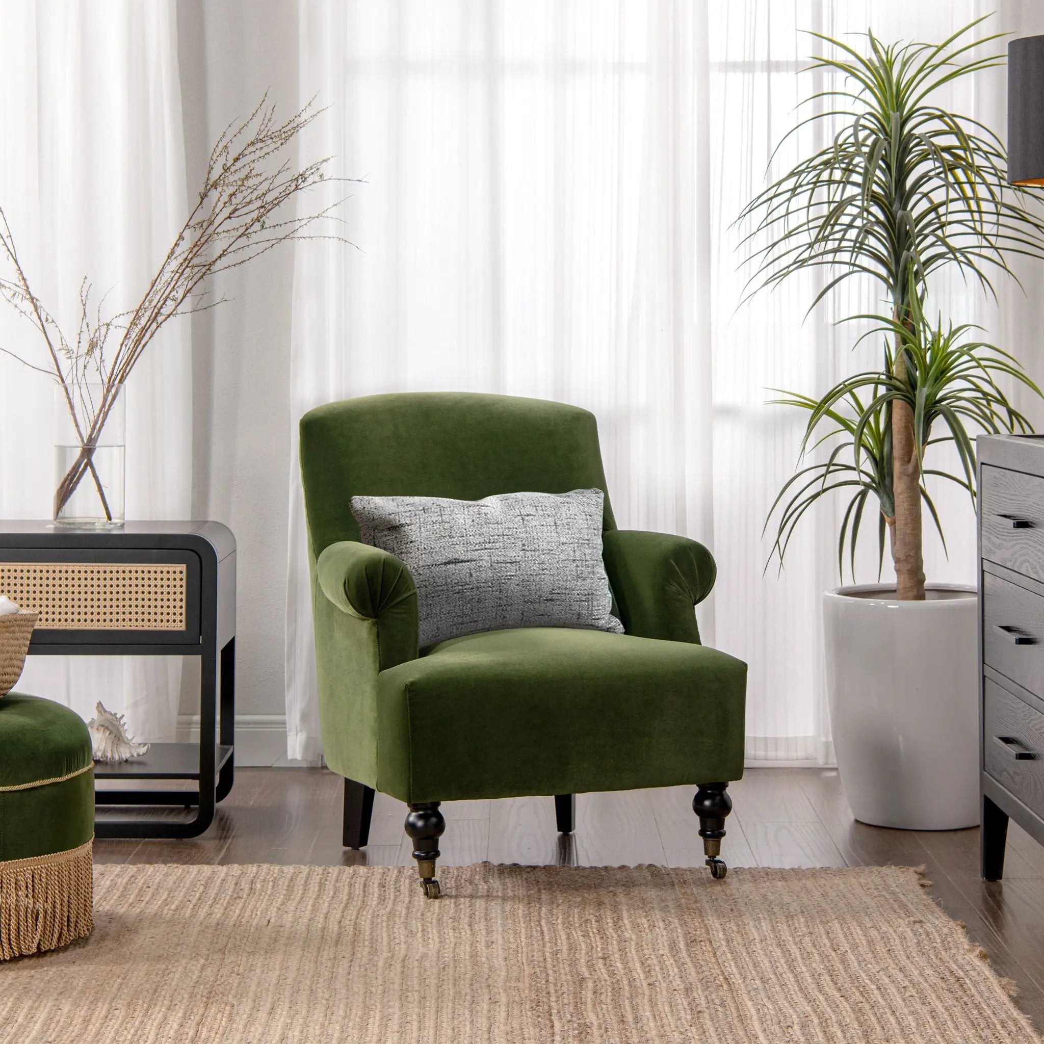 Eloise - Design Pleated Sock Arm Accent Armchair by HouseOfZazla
