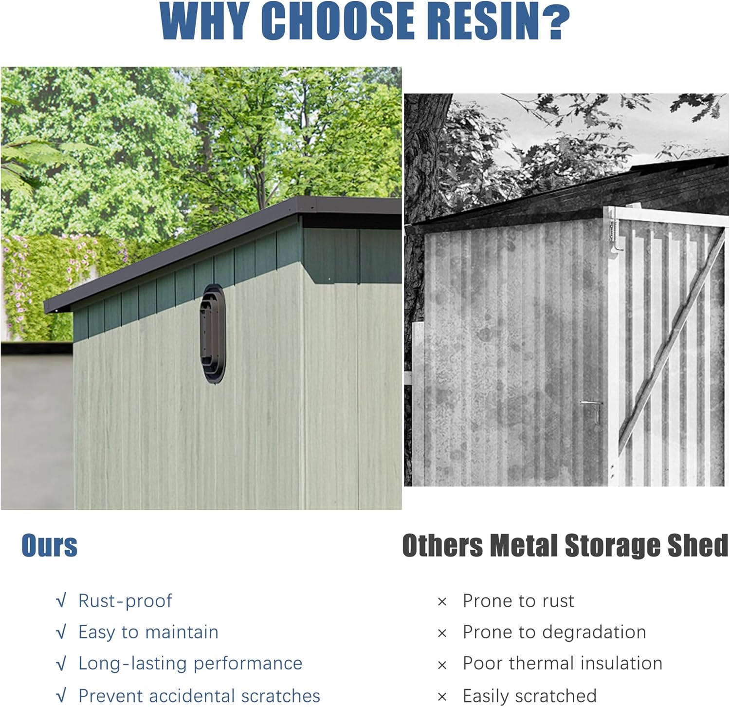 6x11FT Outdoor Resin Storage Shed by HouseOfZazla