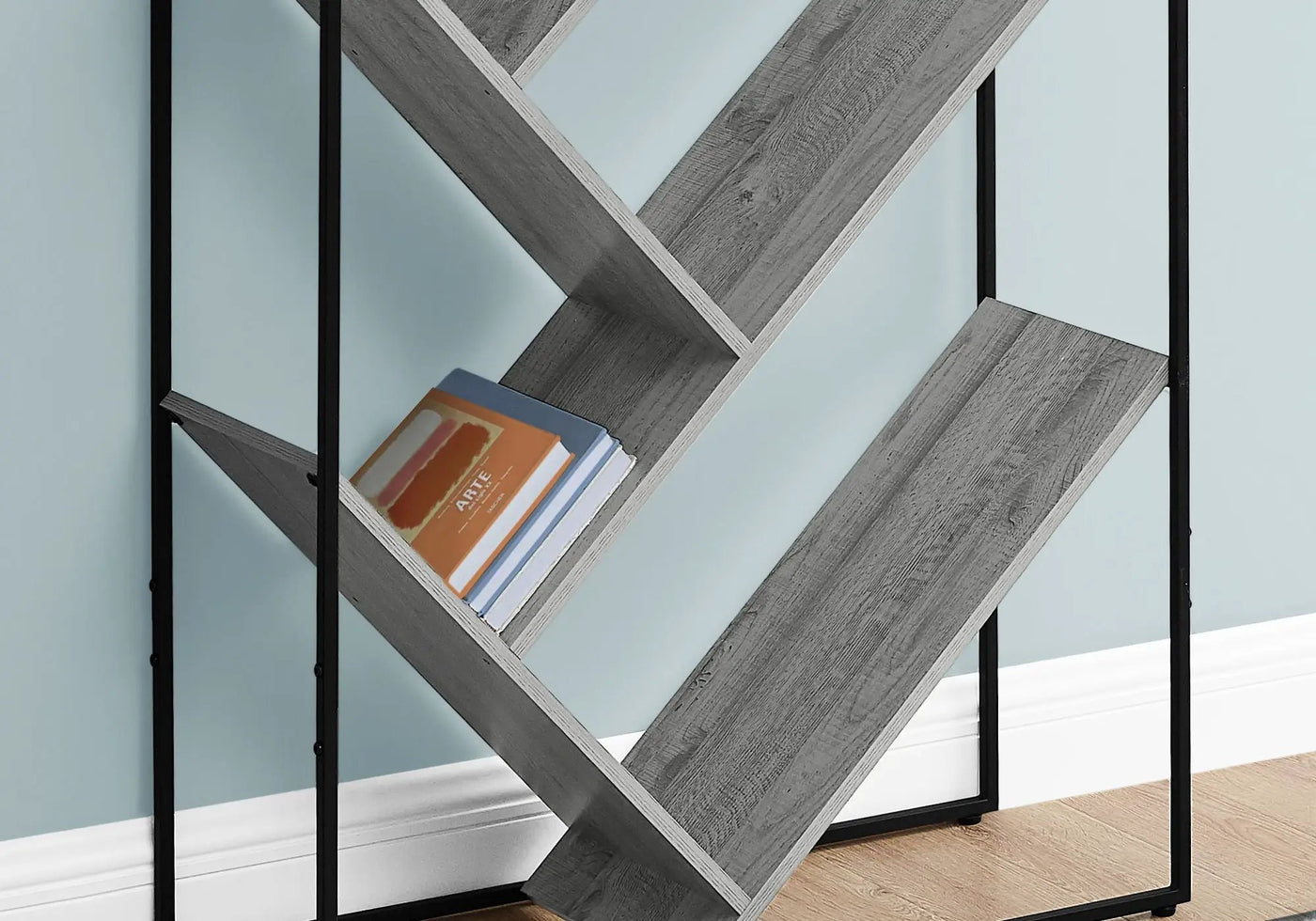 3-Tier Contemporary Bookshelf with Reclaimed Wood Finish by HouseOfZazla