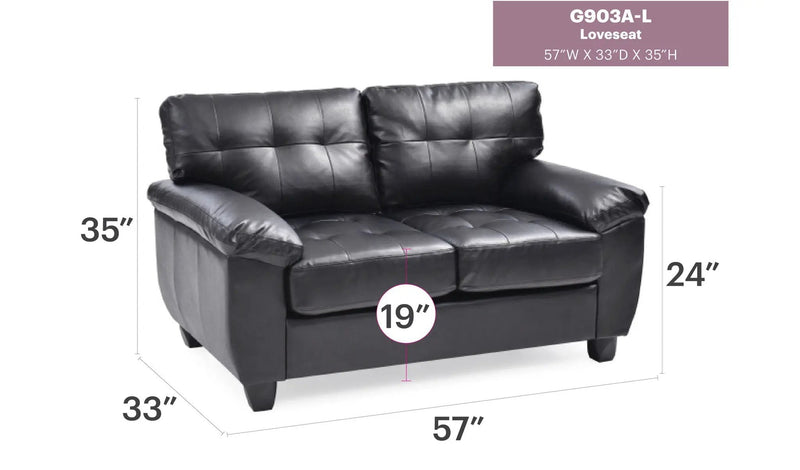 Stylish Loveseat With Padded Arms by Unique Piece Furniture