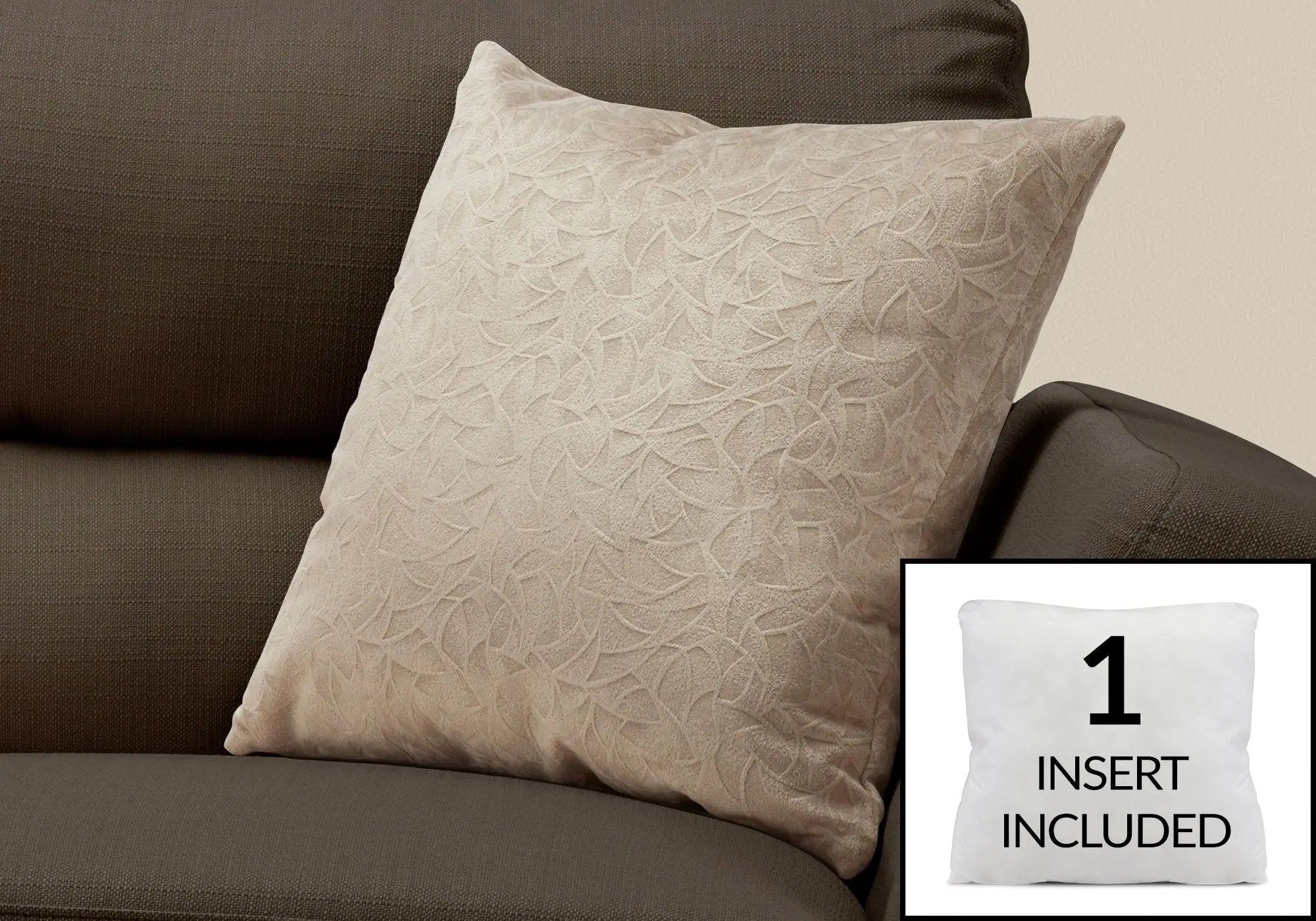 Square Pillows, Insert Included, Decorative Throw, Hypoallergenic by Unique Piece Furniture