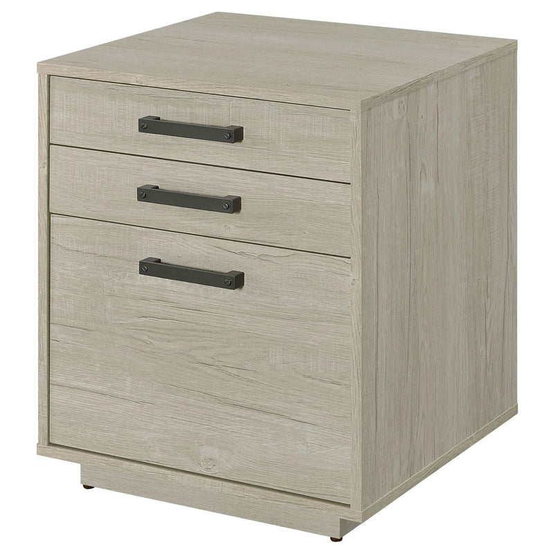 Loomis 3-drawer Home Office File Cabinet Whitewashed Grey by Unique Piece Furniture