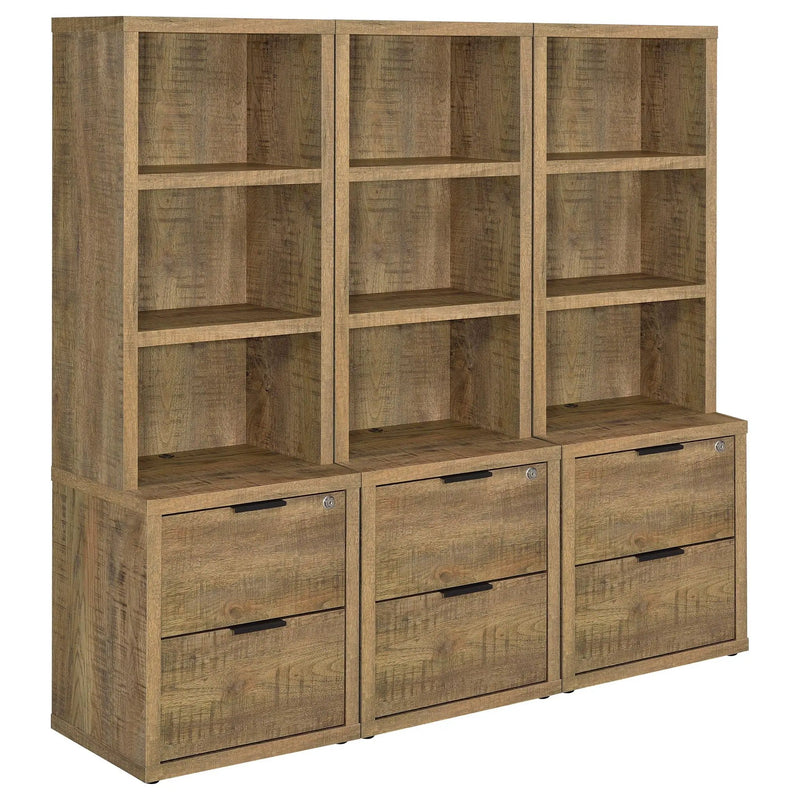 Westpark 3-piece Wall Unit Bookcase Set with USB Mango by Unique Piece Furniture