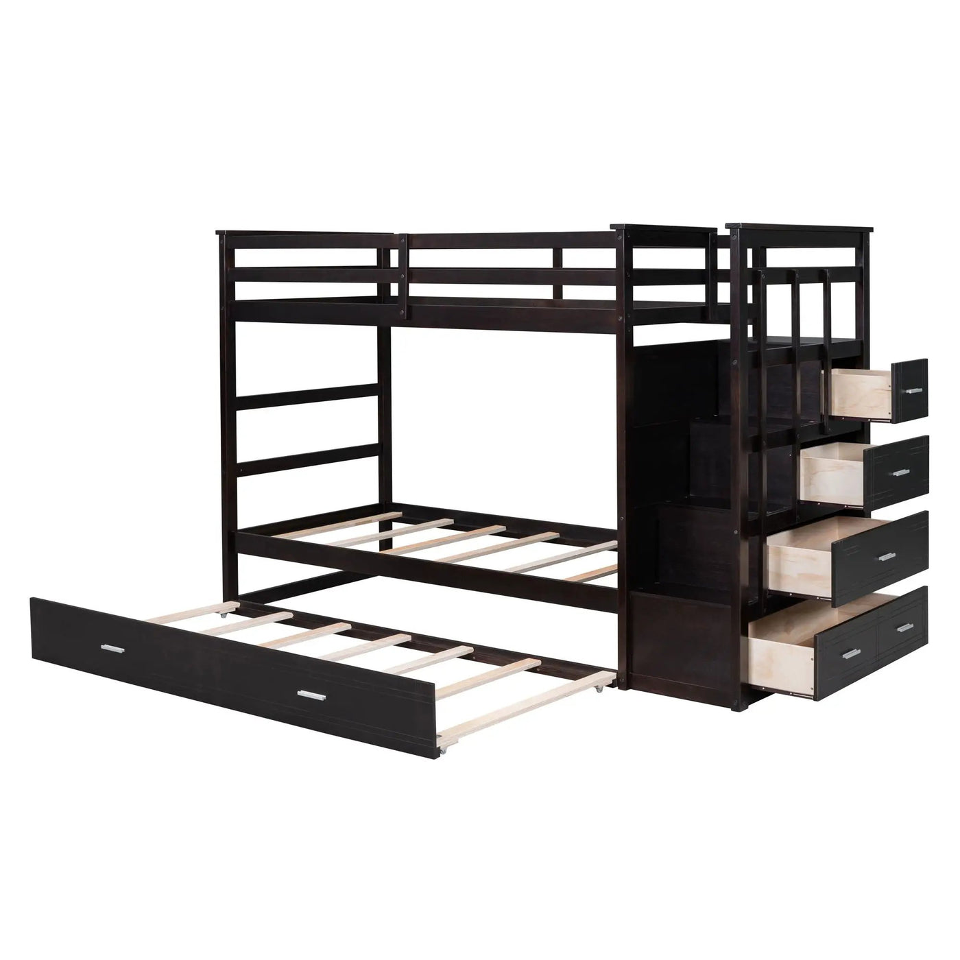 Bunk Bed With Trundle And Staircase by Unique Piece Furniture