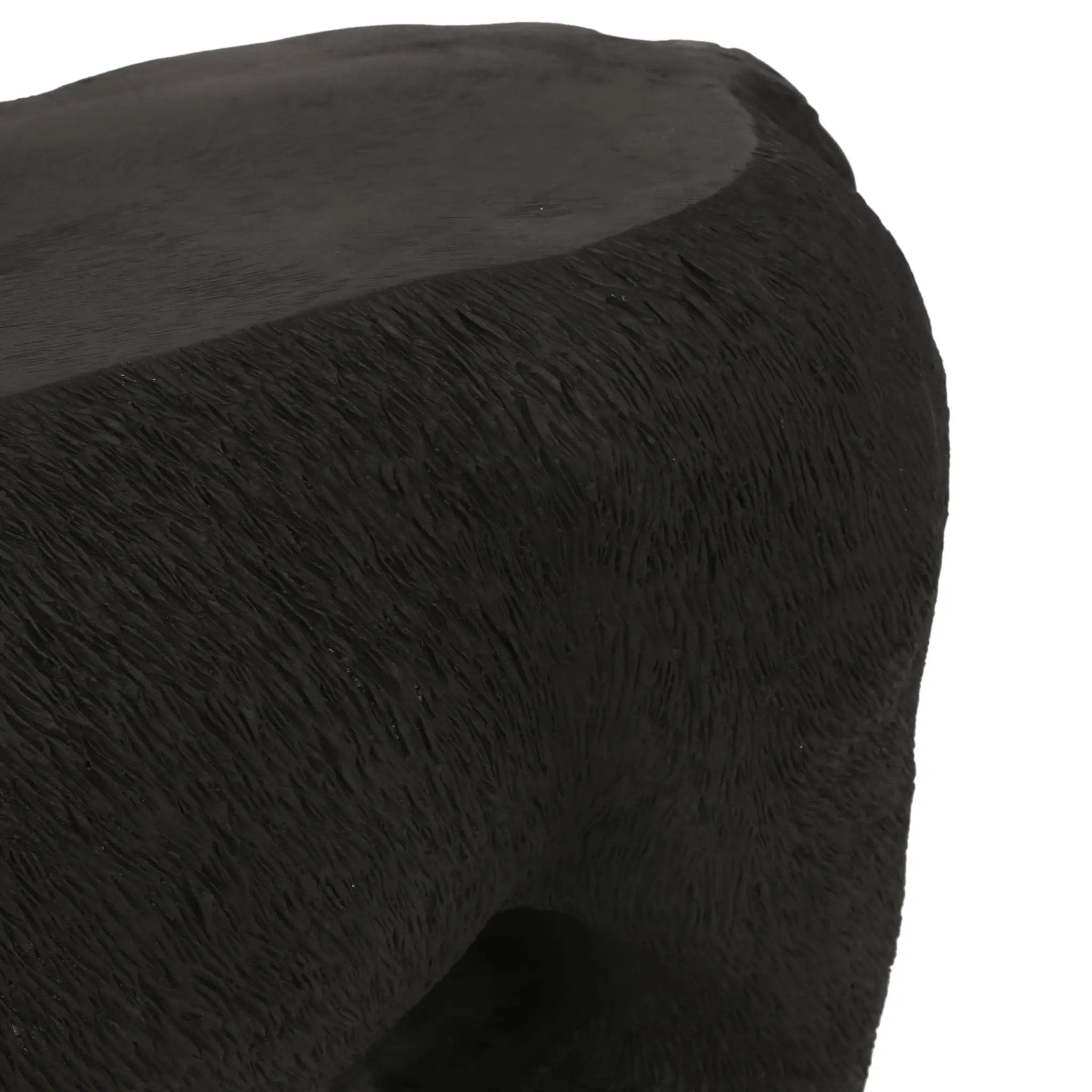 MGO Bear Bench, Concrete Outdoor Bench, Matte Black by HouseOfZazla