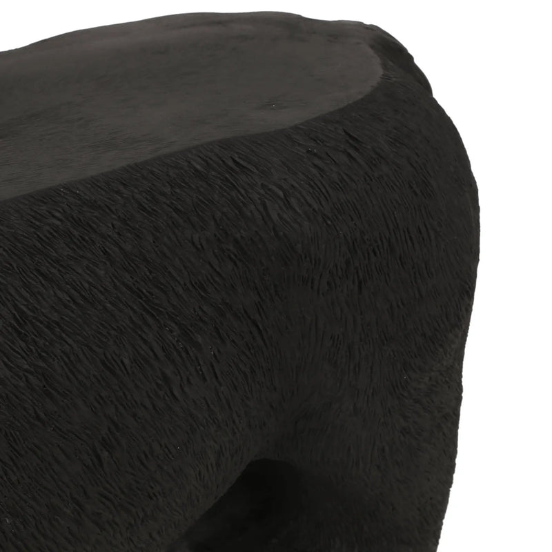 MGO Bear Bench, Concrete Outdoor Bench, Matte Black by HouseOfZazla