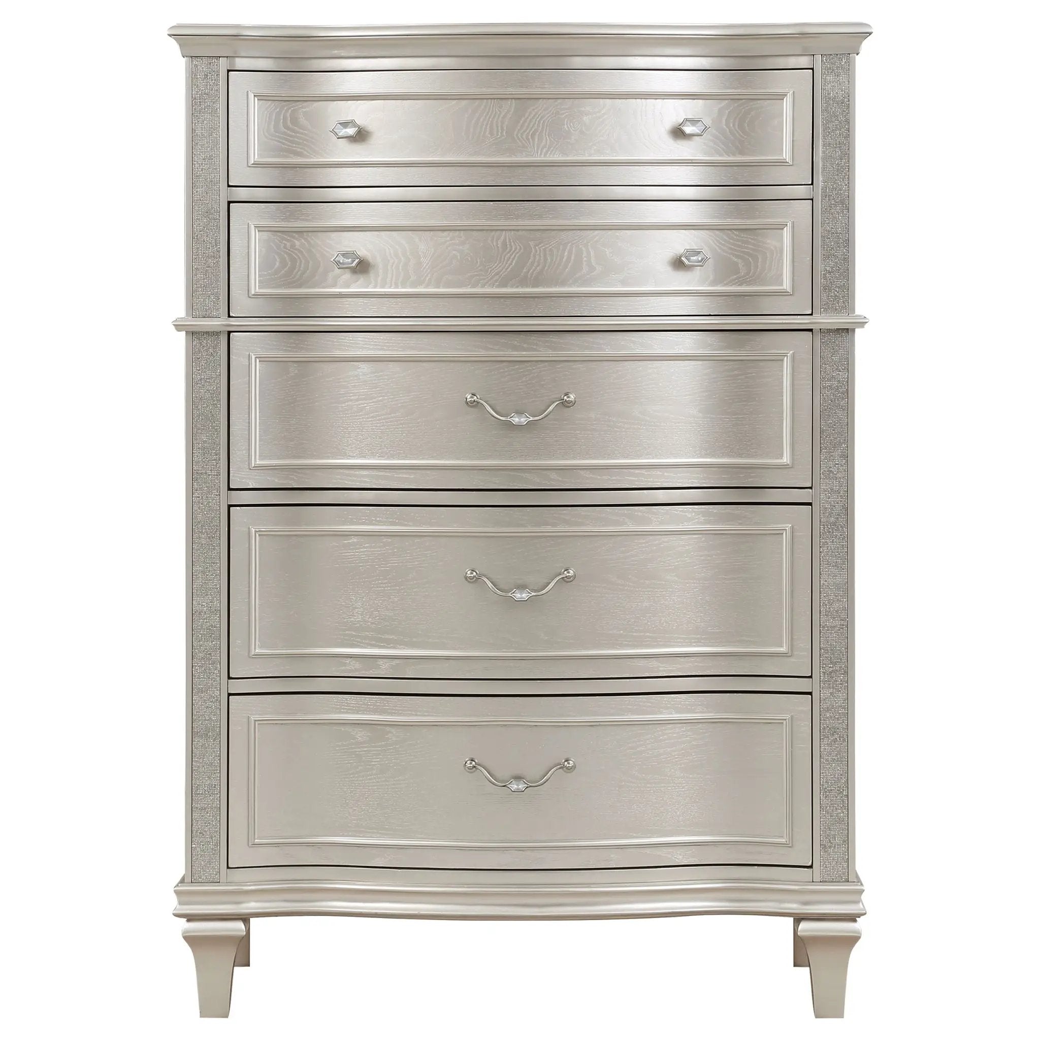 Evangeline 6-drawer Bedroom Chest Silver Oak by Unique Piece Furniture