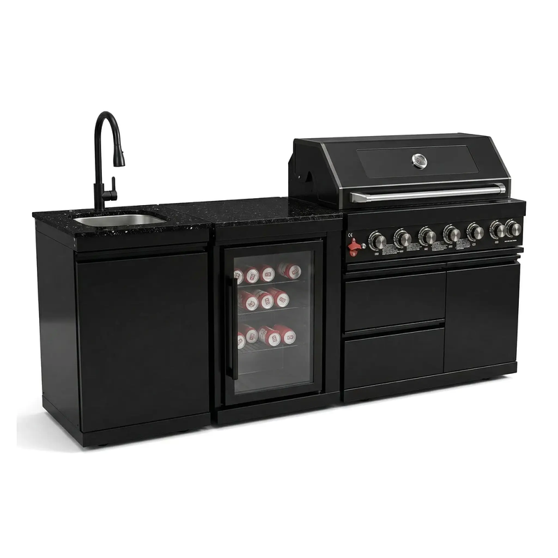 6-Burner Stainless Steel Propane Gas Outdoor Kitchen Barbecue Island Grill by HouseOfZazla