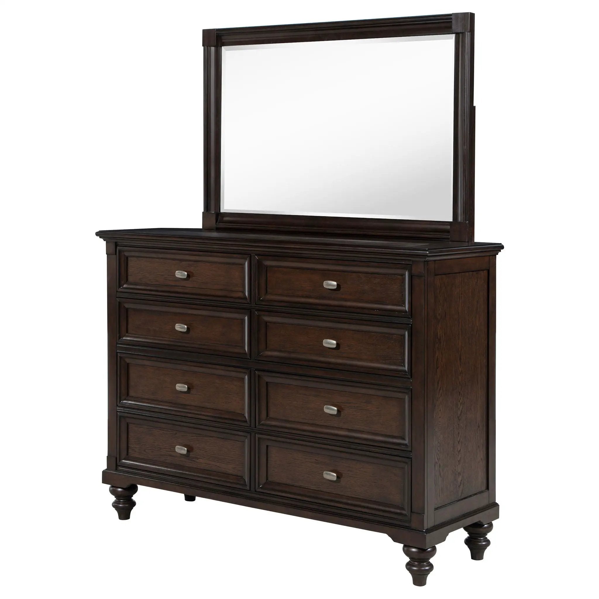 Andover 8-drawer Dresser and Mirror Dark Oak by Unique Piece Furniture