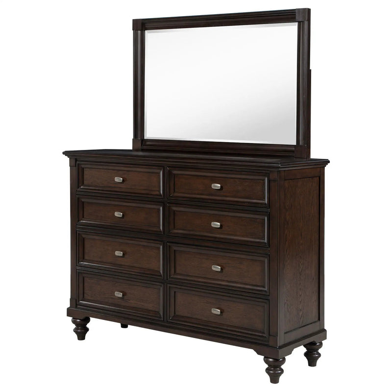 Andover 8-drawer Dresser and Mirror Dark Oak by Unique Piece Furniture