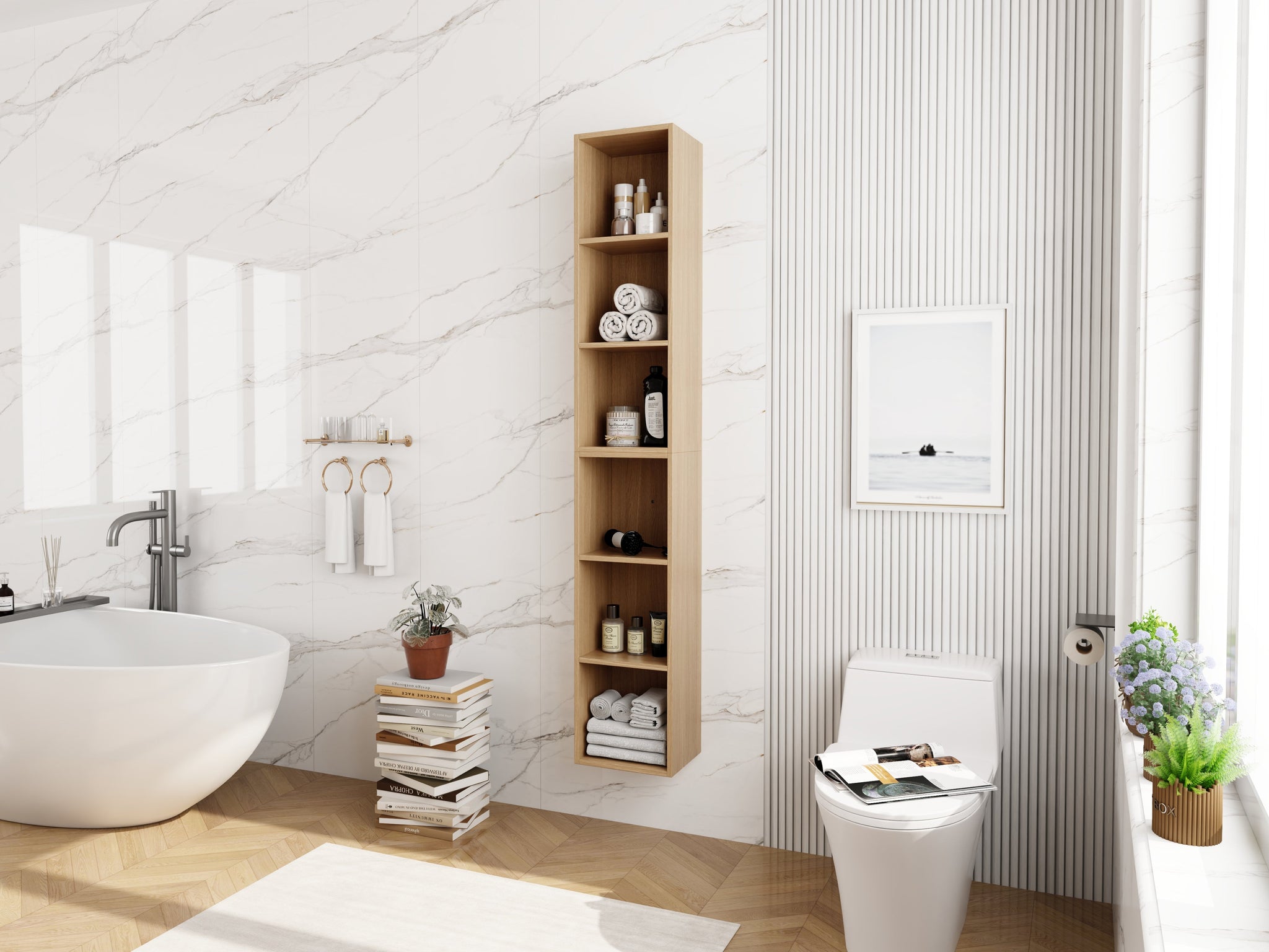 24 Inch Wall Mounted Storage Shelves Combination by HouseOfZazla