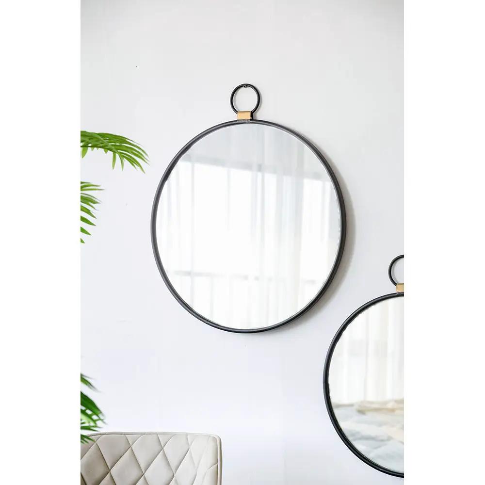 Wall Mirror With Frame, Contemporary Minimalist Accent Mirror For Living Room, Foyer, Entryway, Bedroom - Black by HouseOfZazla