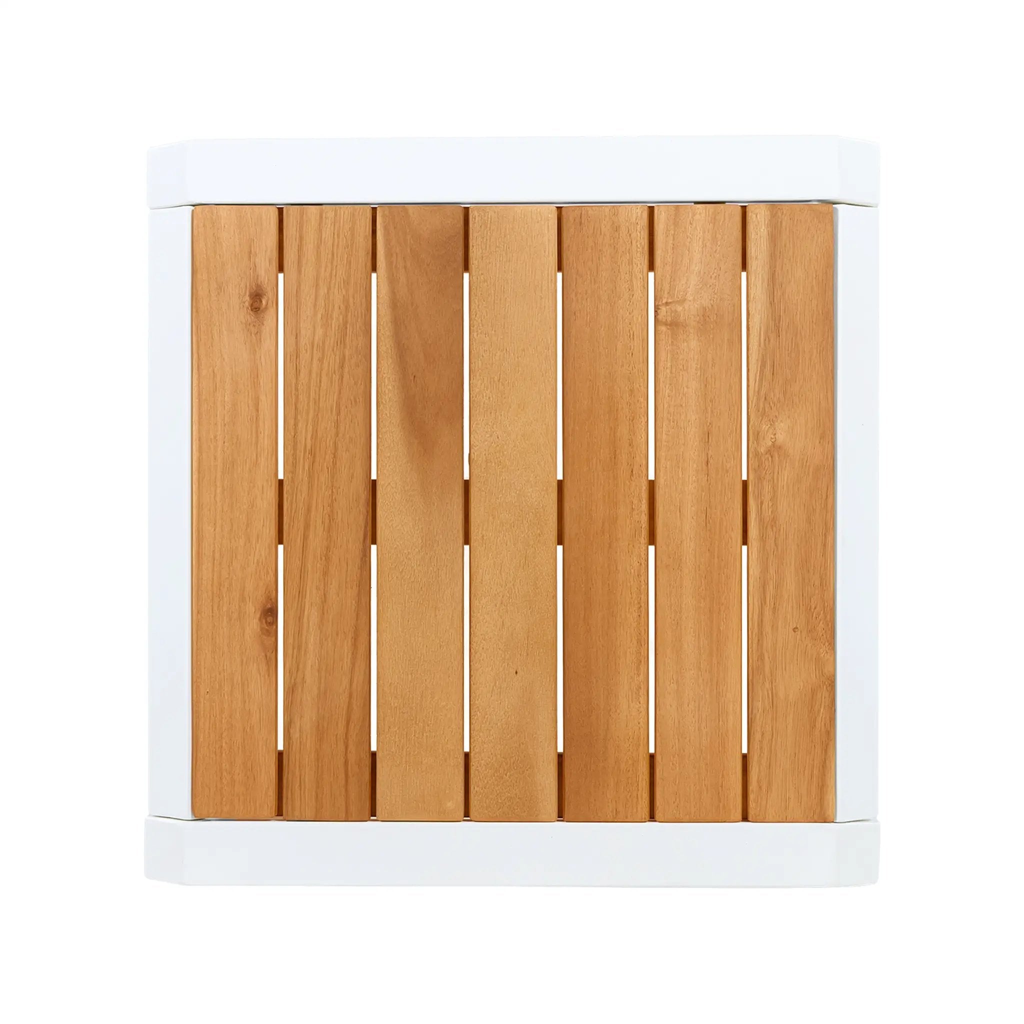 Outdoor Side Table with Teak Wood Top by HouseOfZazla