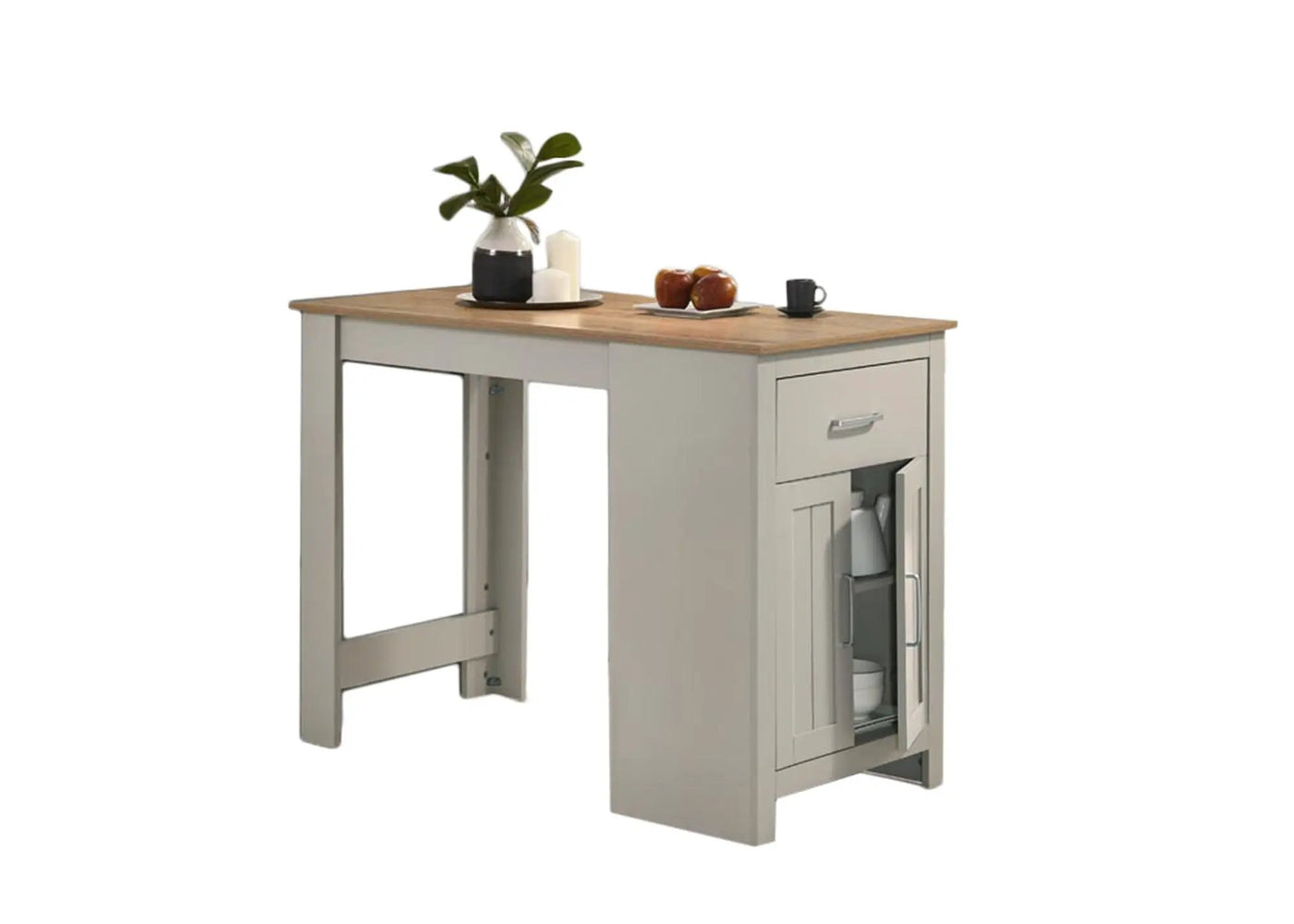Alonzo - Small Space Counter Height Dining Table With Cabinet And Drawer Storage by HouseOfZazla