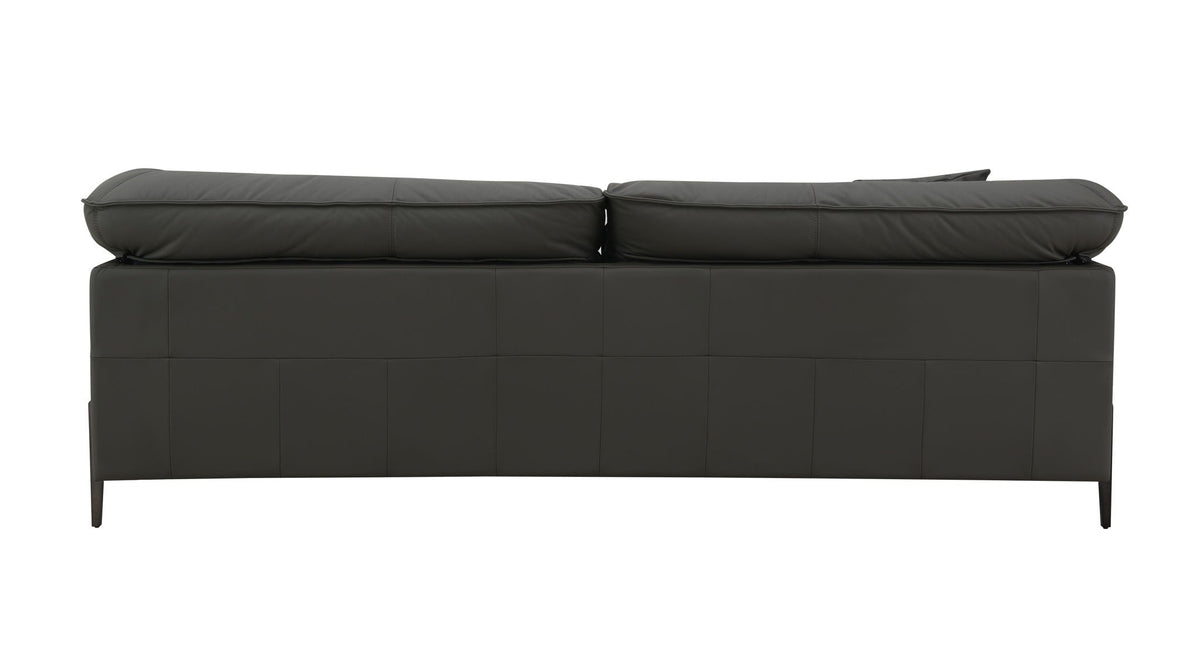 Top Grain Leather Loveseat with Memory Foam Cushions - Black, photo 4 of 4