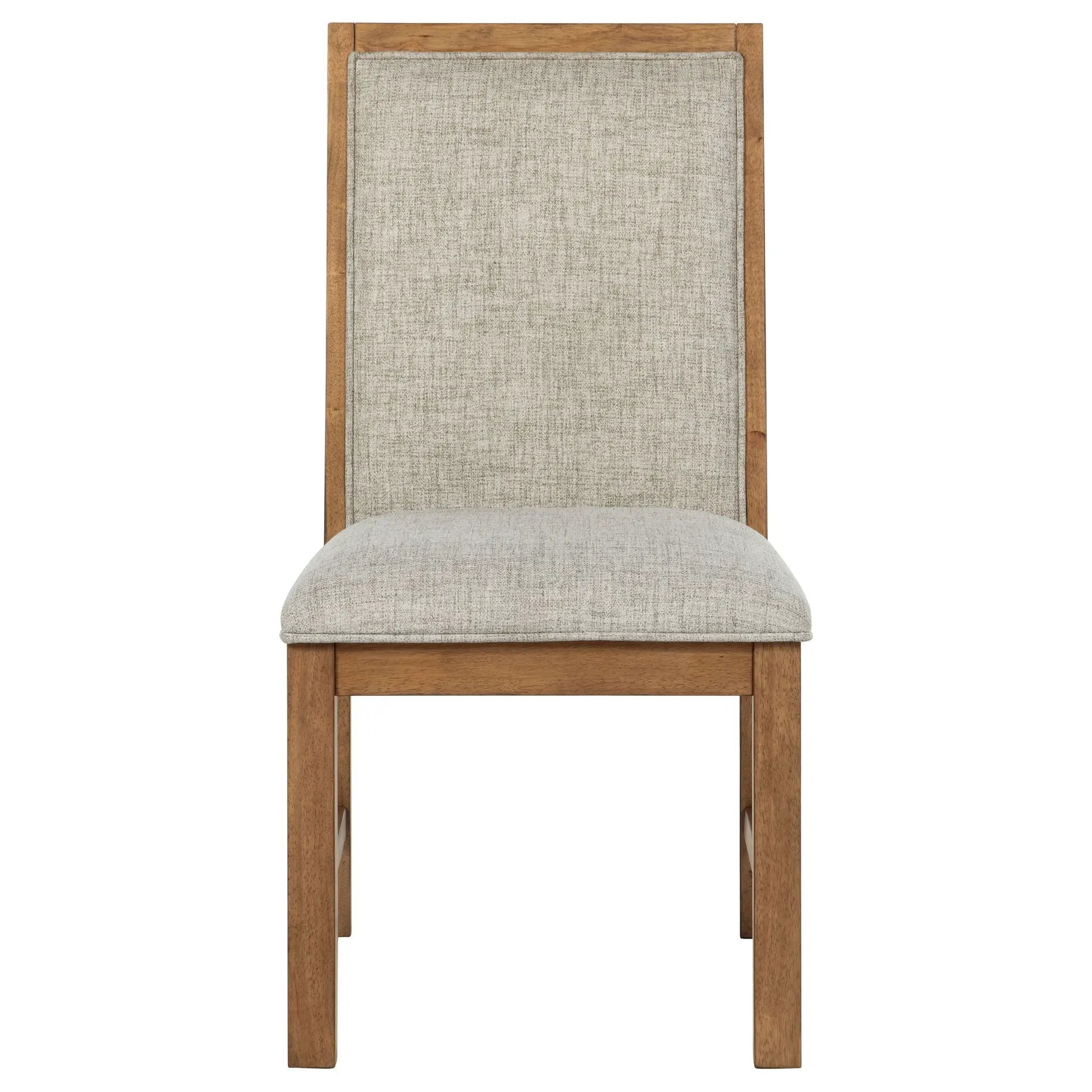 Bruner Upholstered Side Chair Natural Brown (Set of 2) by Unique Piece Furniture