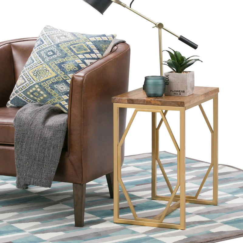 Selma - Handcrafted Metal And Wood Accent Table by Unique Piece Furniture