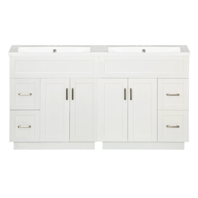 Bathroom Vanity With 2 Doors, 2 Drawers, Adjustable Shelf, Hidden Slides & Soft Close Hinges
