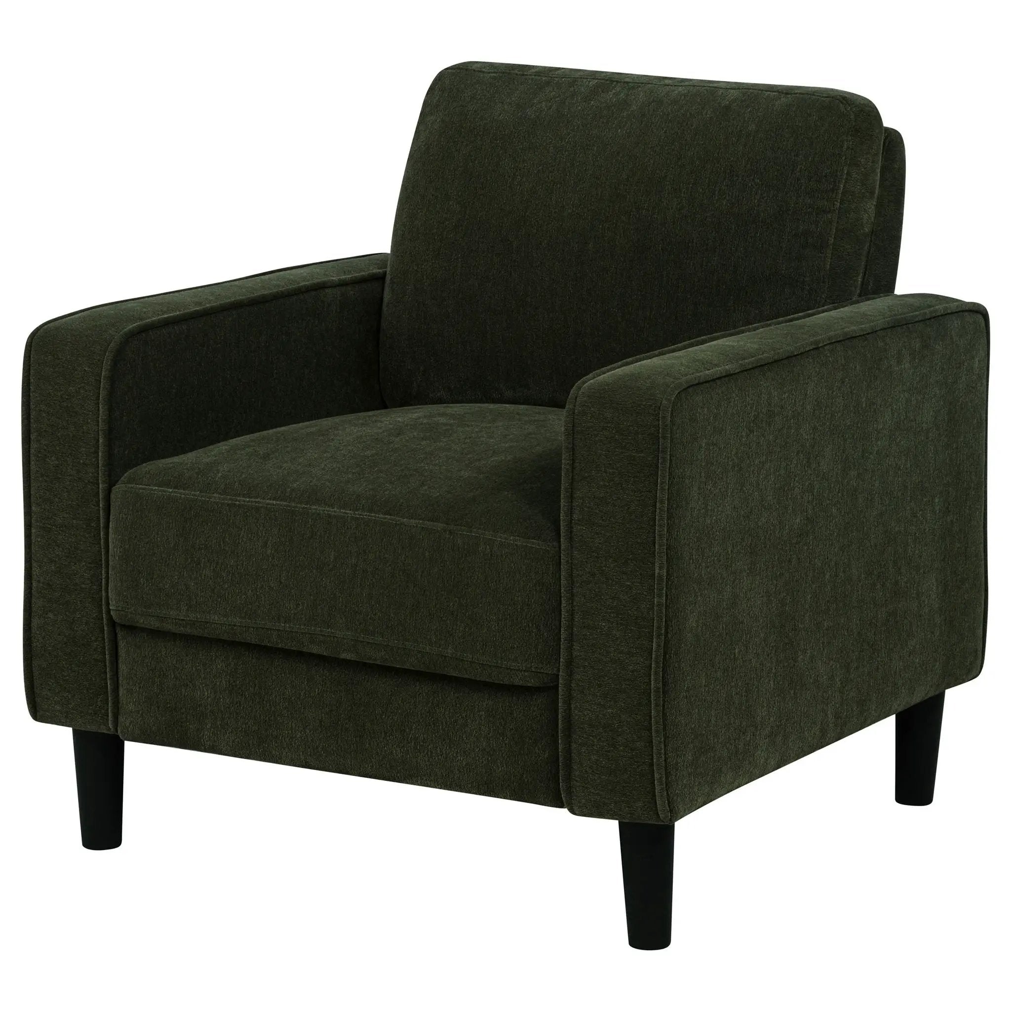 Ruth Fabric Upholstered Track Arm Accent Chair Matcha Green by Unique Piece Furniture
