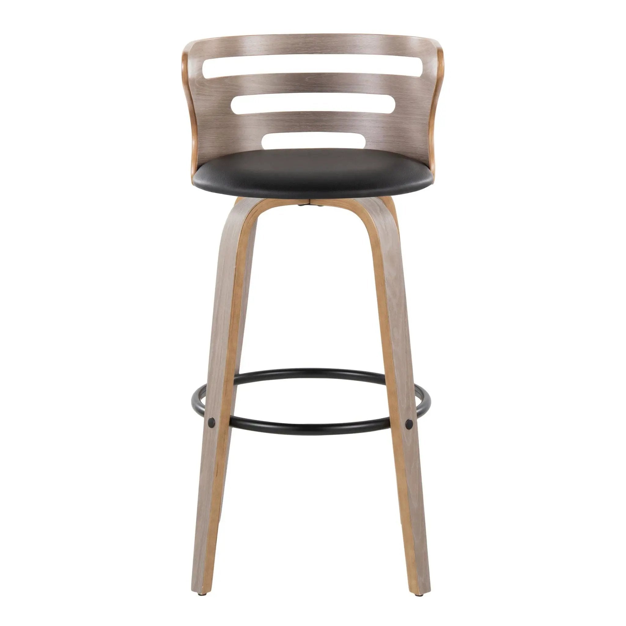 Cosini - Mid Century Modern Fixed Height, Barstool & Swivel And Round Footrest (Set of 2) by Unique Piece Furniture