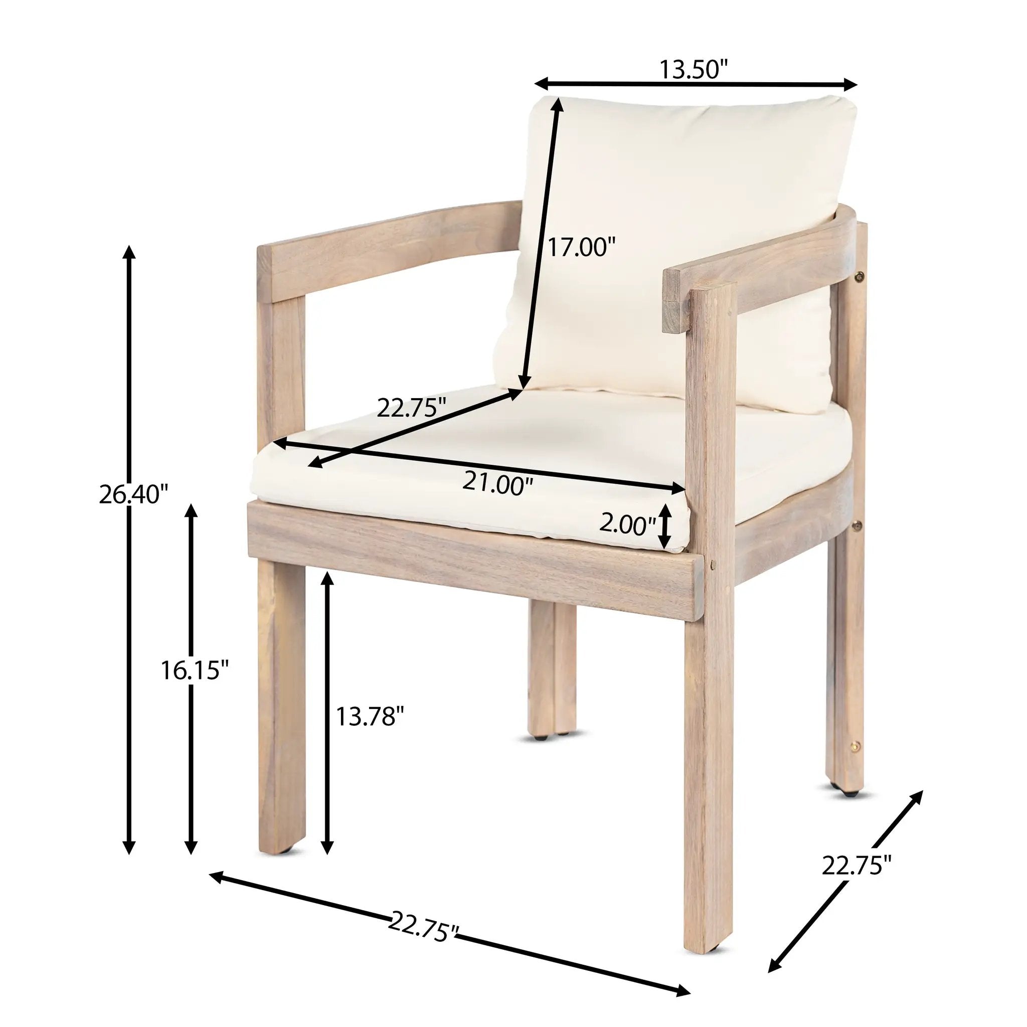 7 Pieces Acacia Wood Outdoor Dining Set by HouseOfZazla