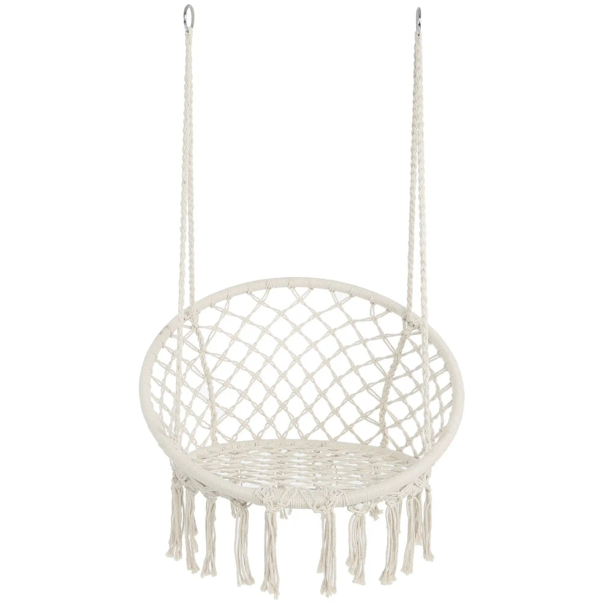 Macrame Hanging Hammock Chair, Rope Swing For Indoor And Outdoor Use by HouseOfZazla