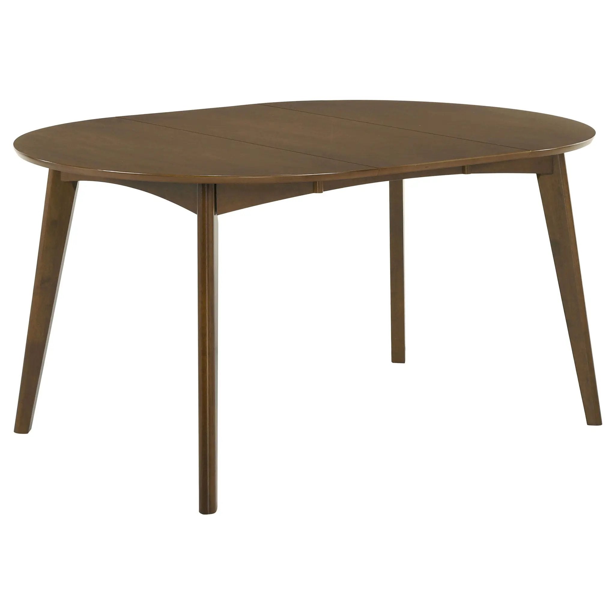 Jedda Oval 60-inch Extension Leaf Dining Table Dark Walnut by Unique Piece Furniture